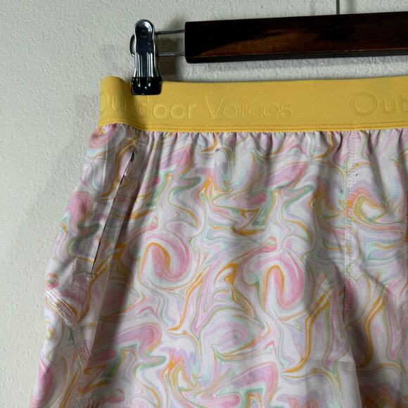 outdoor voices | relay 3" pink marbled swirl patterned athletic gym shorts sz M - Picture 4 of 8